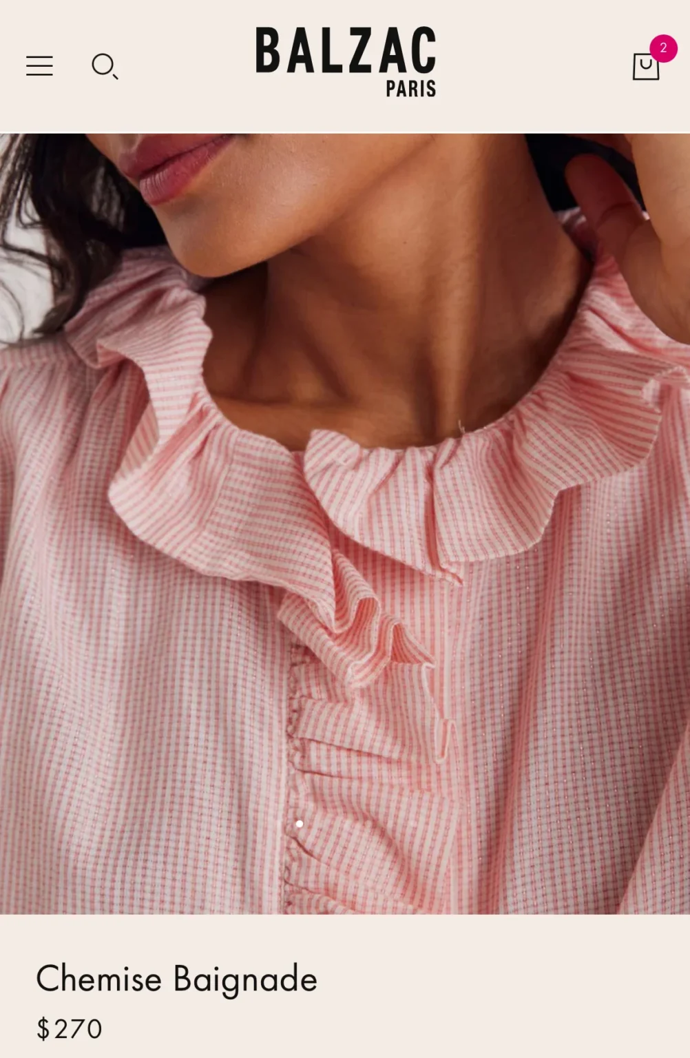 Image for Balzac Paris Baignade Blouse 34