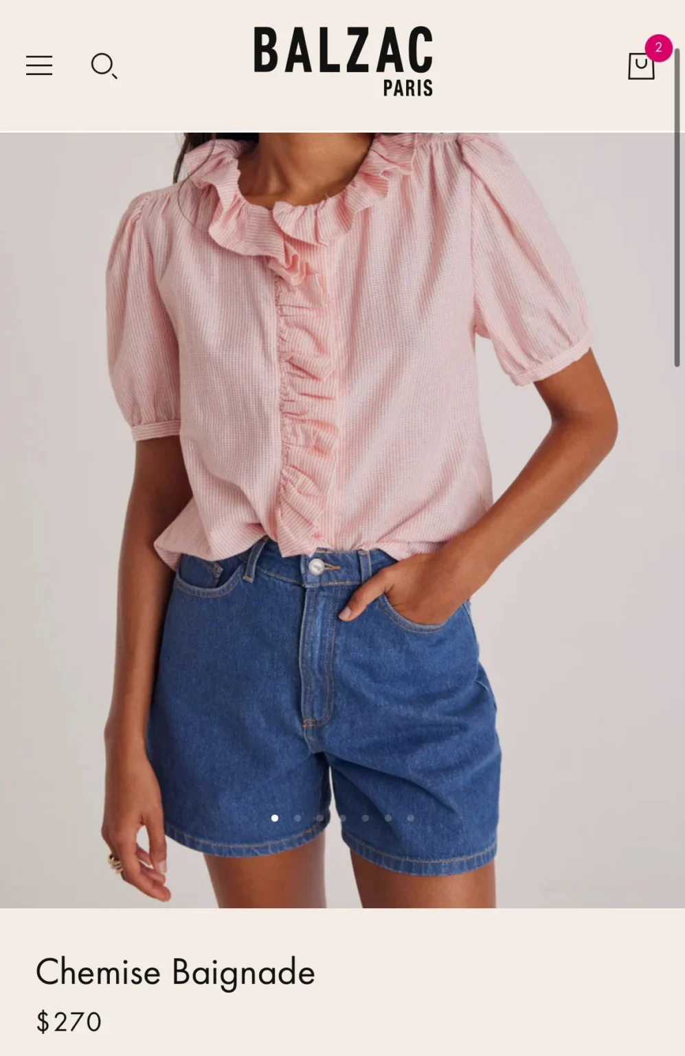 Image for Balzac Paris Baignade Blouse 34