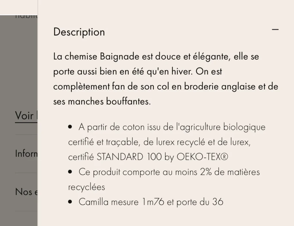 Image for Balzac Paris Baignade Blouse 34