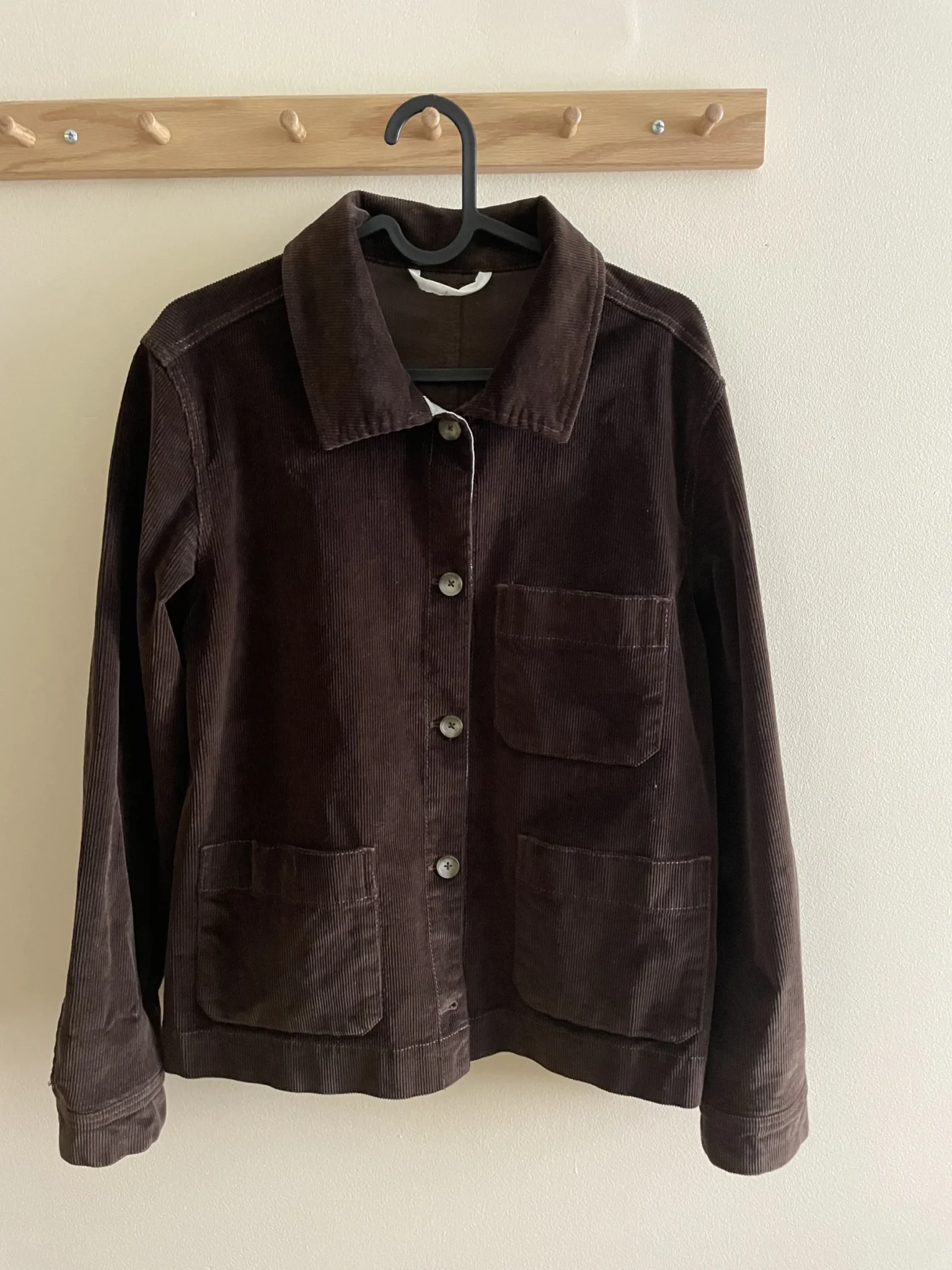 Featured image for Walnut-coloured corduroy coat