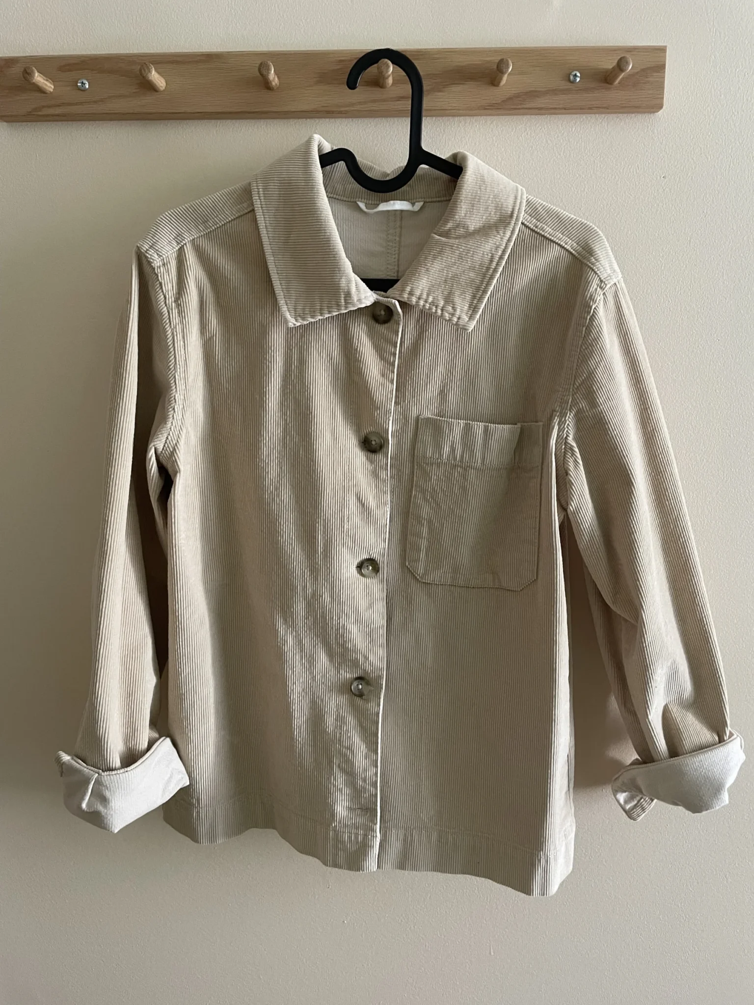 Featured image for Mid-season corduroy coat in Oat