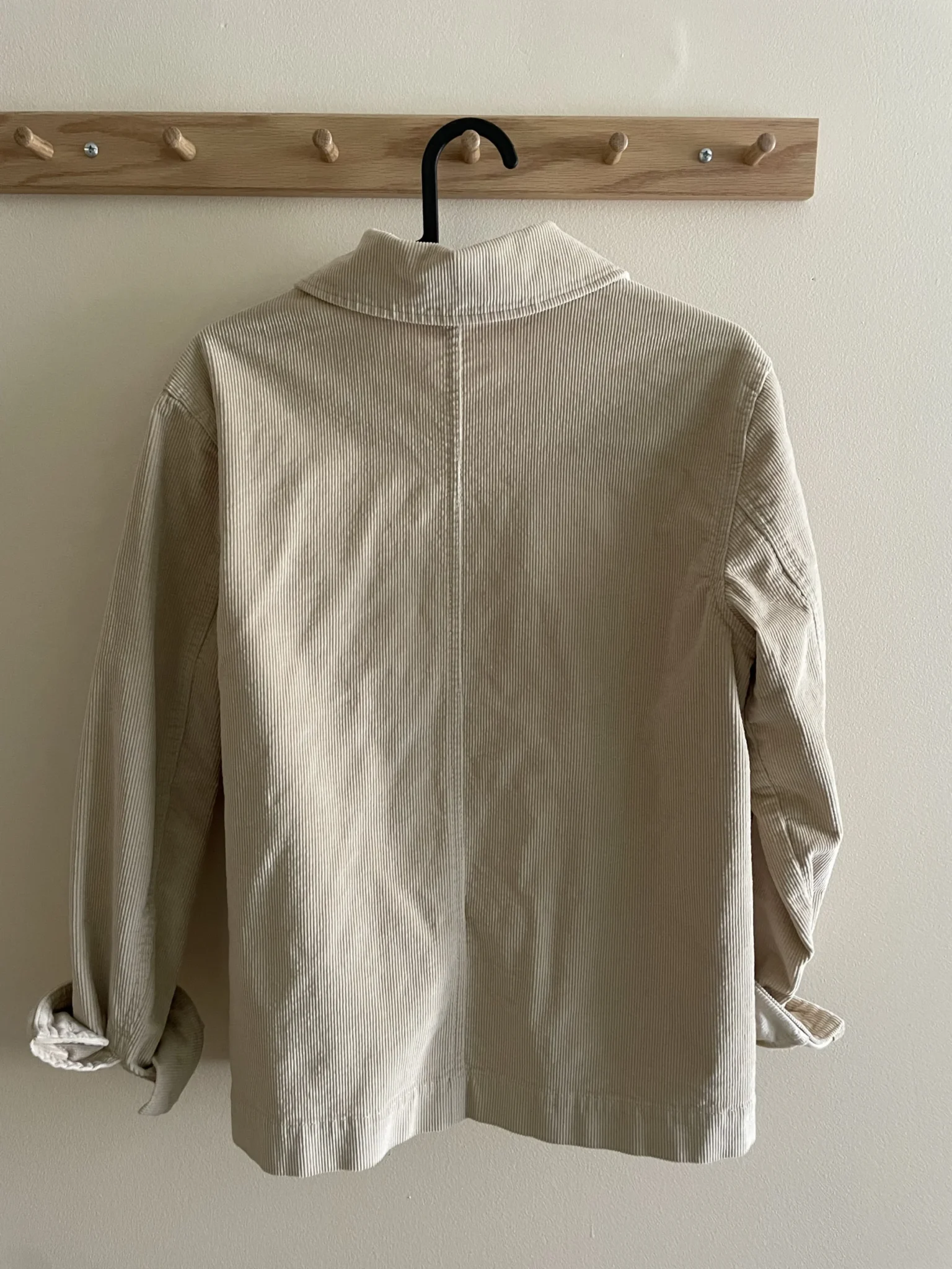 Image for Mid-season corduroy coat in Oat