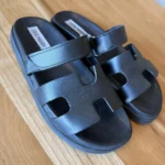 Thumbnail for Black leather sandals