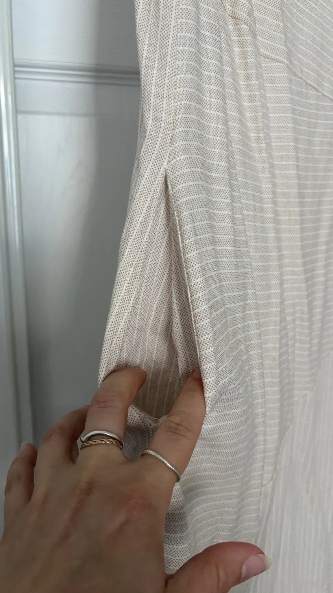 Image for Long linen-effect dress
