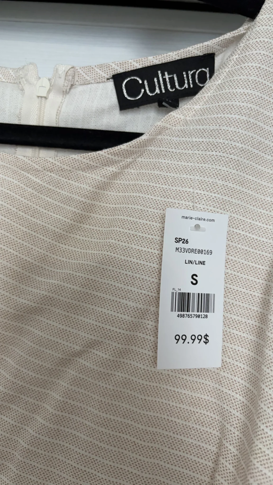 Image for Long linen-effect dress
