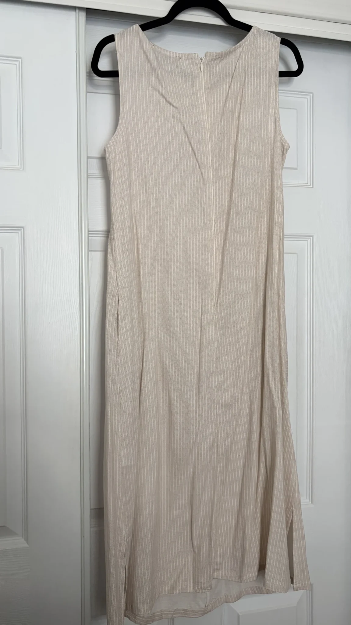 Image for Long linen-effect dress