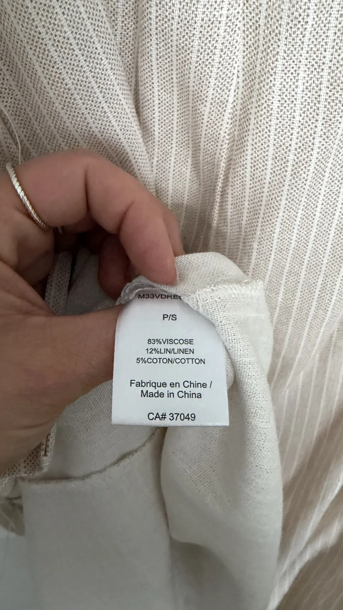 Image for Long linen-effect dress