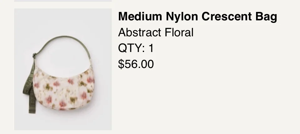 Image for Baggu Medium Nylon Crescent Bag