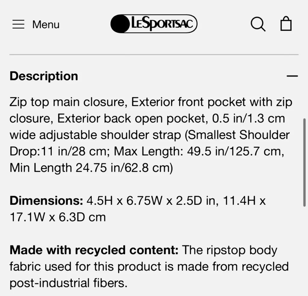 Image for LeSportSac Classic Mini Hobo
