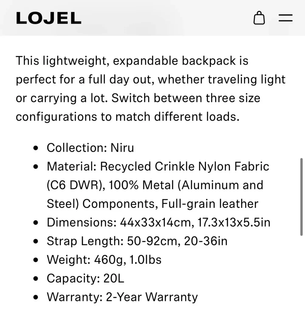 Image for Lojel Niru Backpack