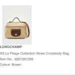 Thumbnail for Longchamp Le Pliage Straw Crossbody Bag