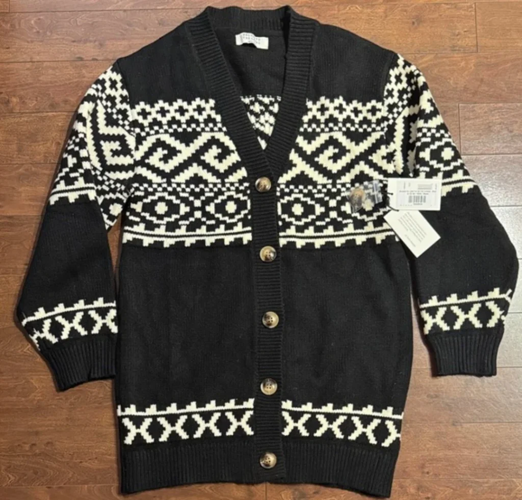Featured image for Cardigan brunette the label xs/small neuf