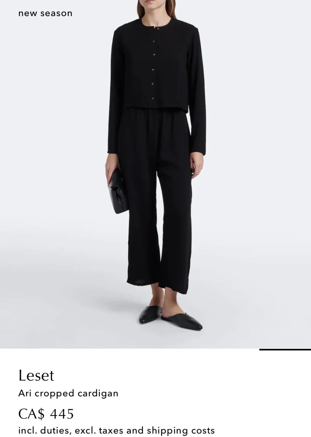 Image for Leset Ari Crop Cardigan XS