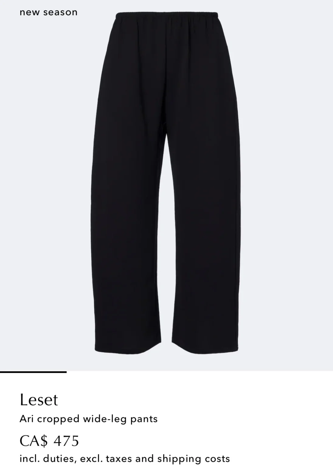 Image for Leset Ari Crop Trousers XS