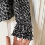 Thumbnail for Veste Karl Lagerfeld en tweed noir et blanche