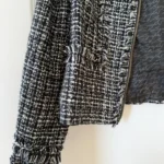 Thumbnail for Veste Karl Lagerfeld en tweed noir et blanche