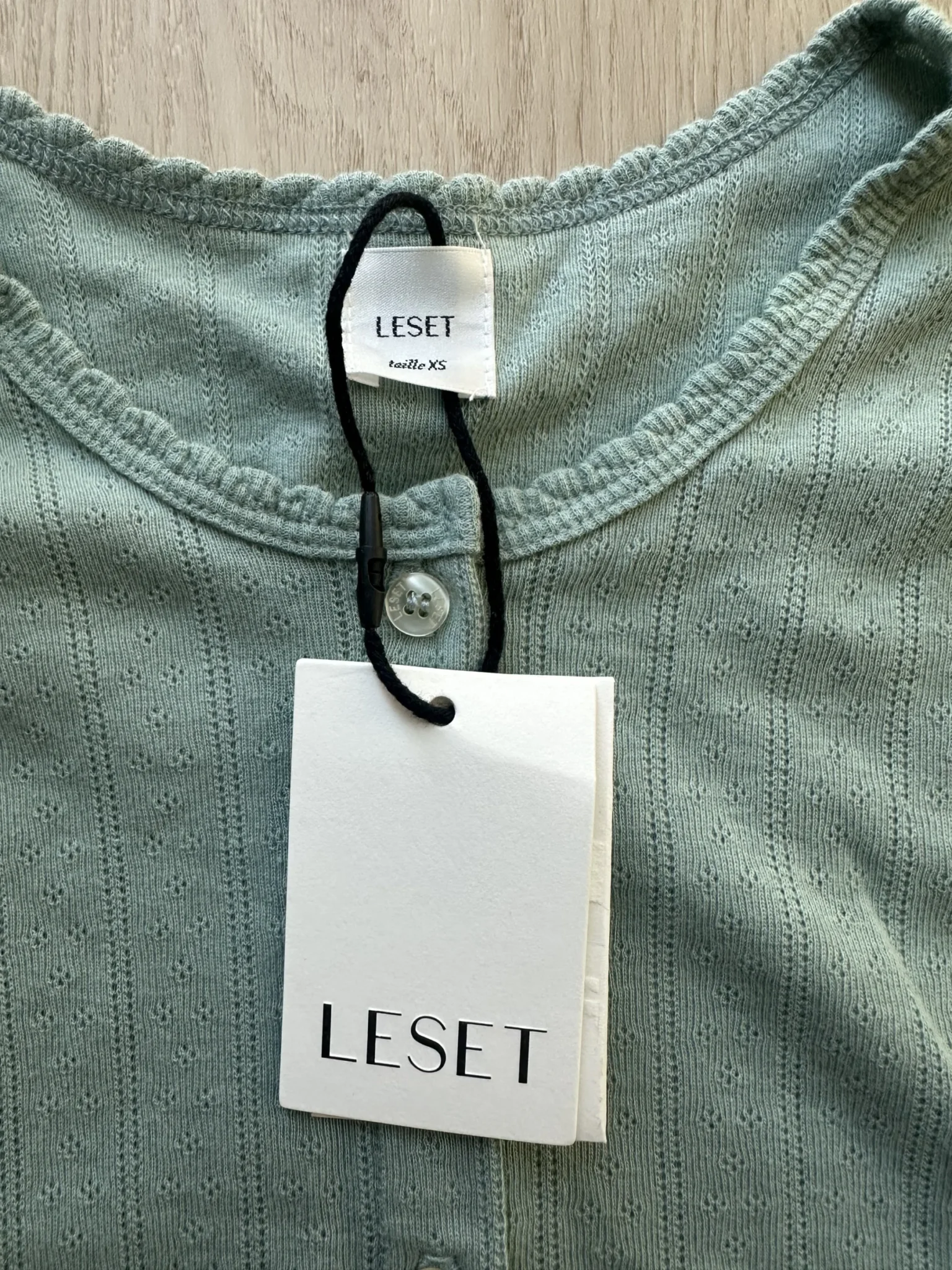 Image for Leset Pointelle Crop Cardigan XS