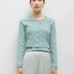 Thumbnail for Leset Pointelle Crop Cardigan XS