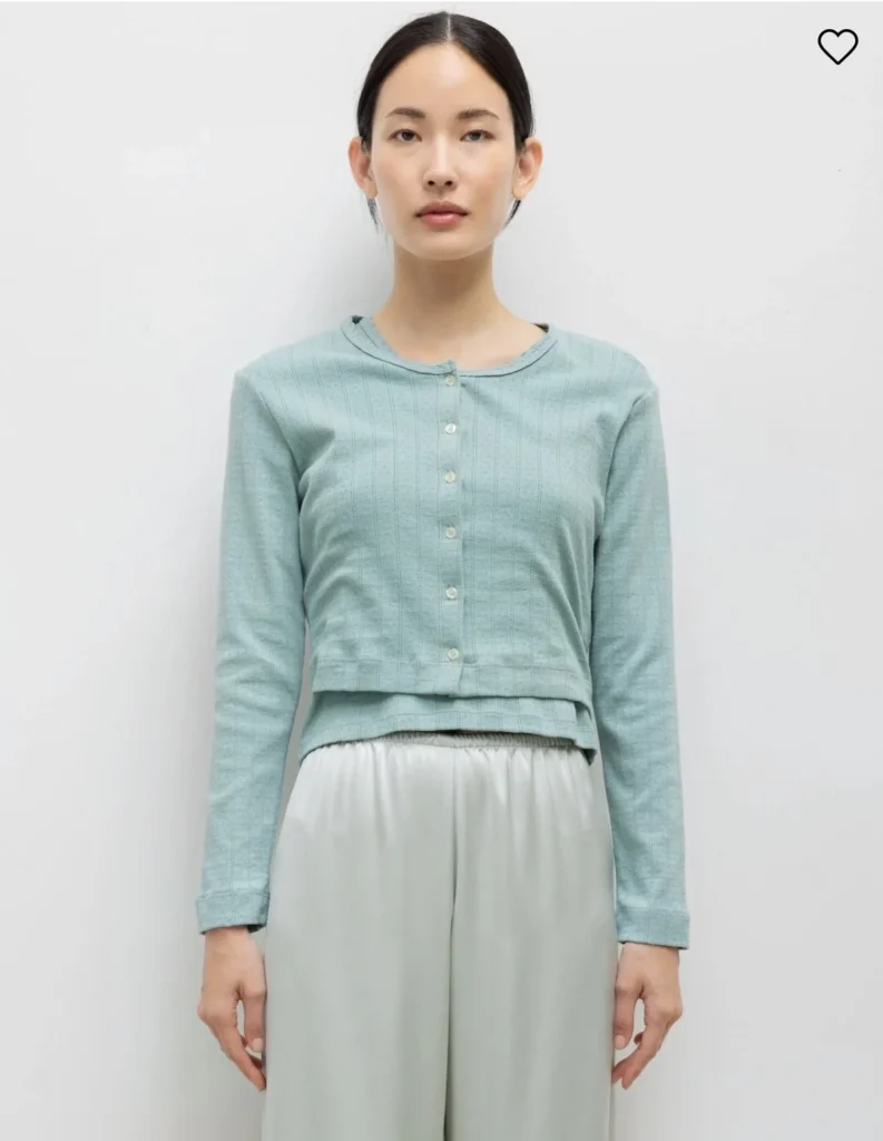 Image for Leset Pointelle Crop Cardigan XS