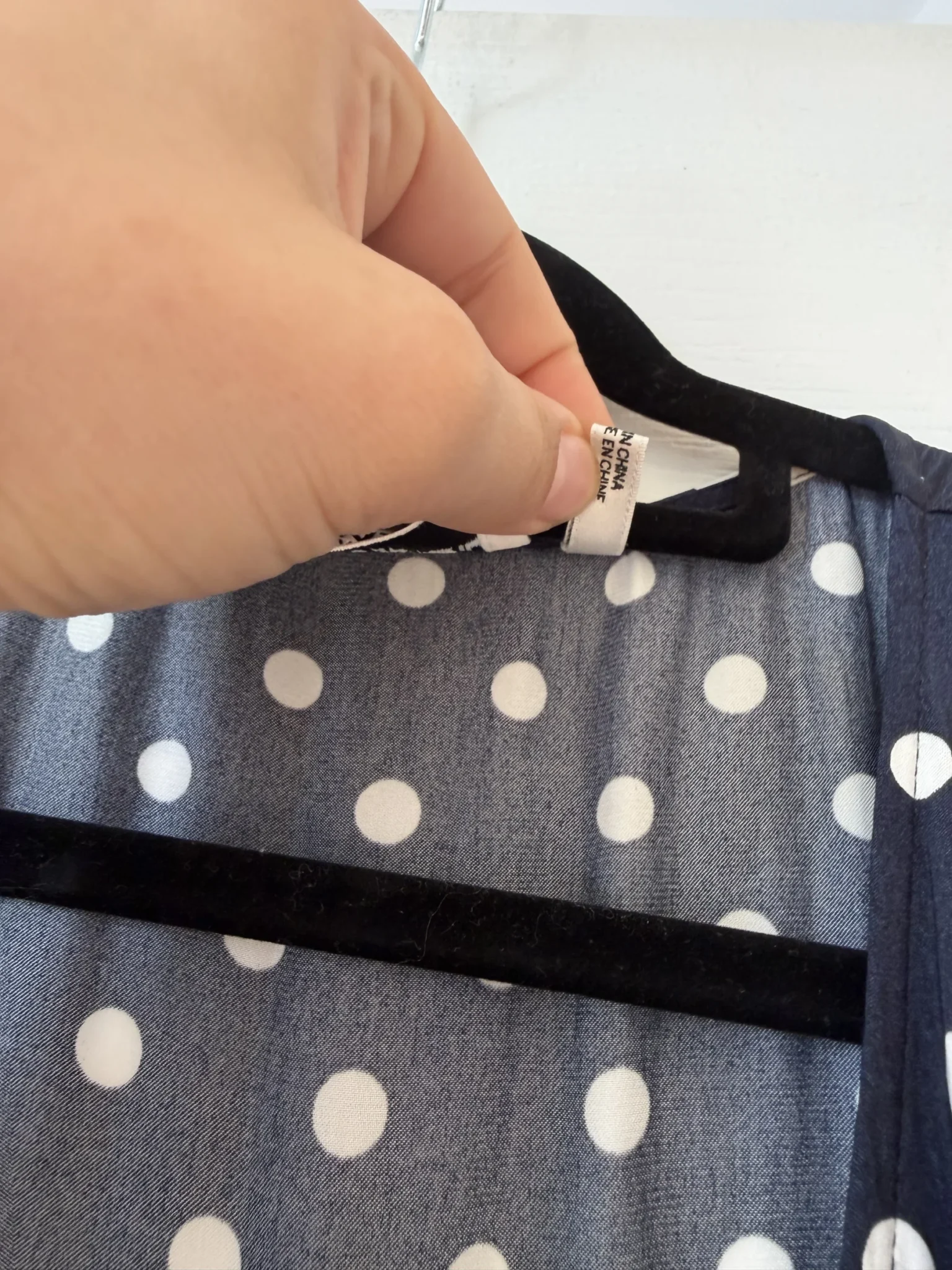 Image for Robe Essentiel Antwerp à pois bleu marine / blanc taille 40 FR