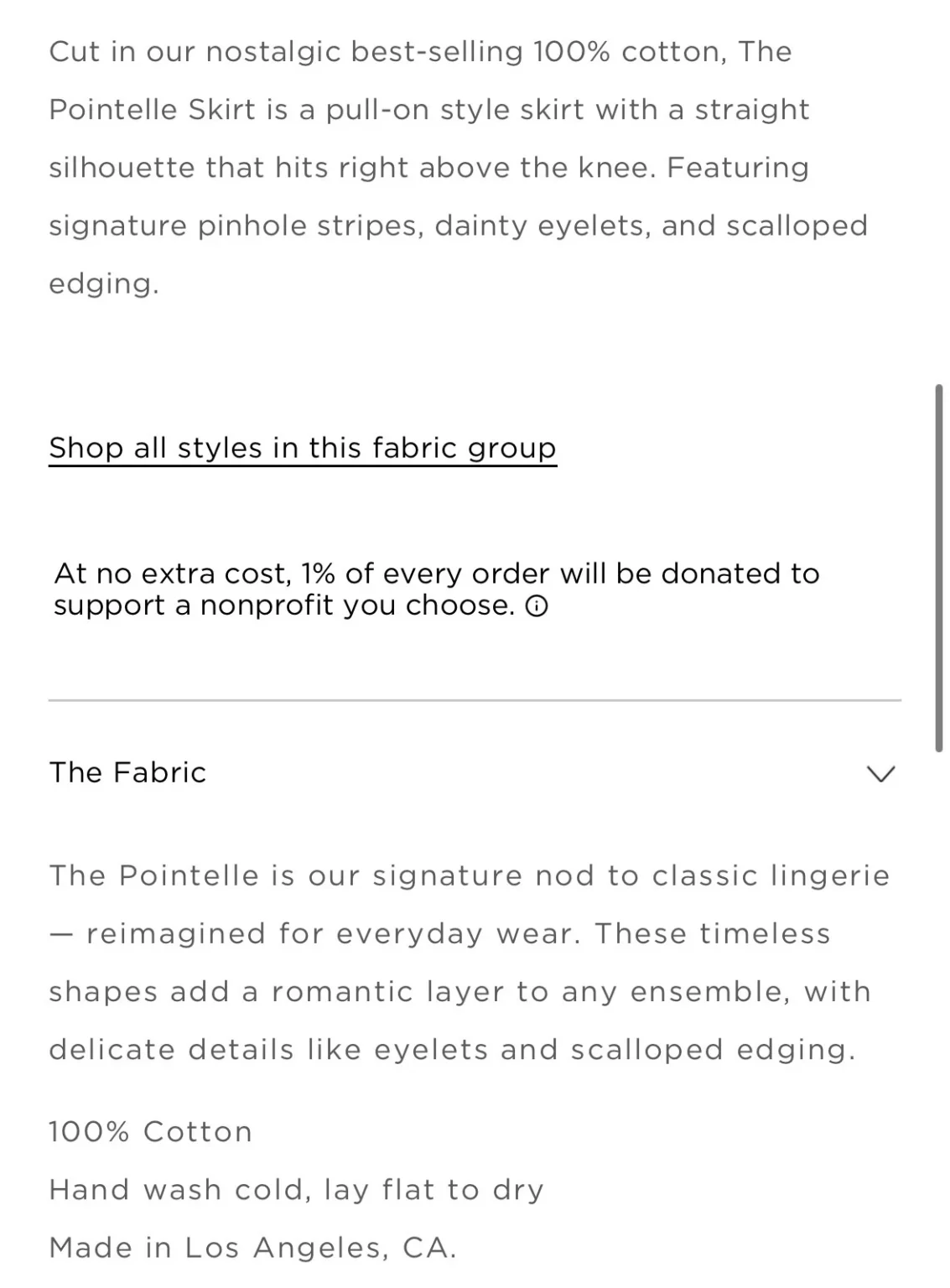 Image for Leset Pointelle Skirt XS