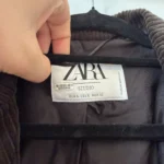 Thumbnail for Veste Zara Studio marron kaki velours côtelé taille S