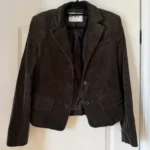 Thumbnail for Veste Zara Studio marron kaki velours côtelé taille S