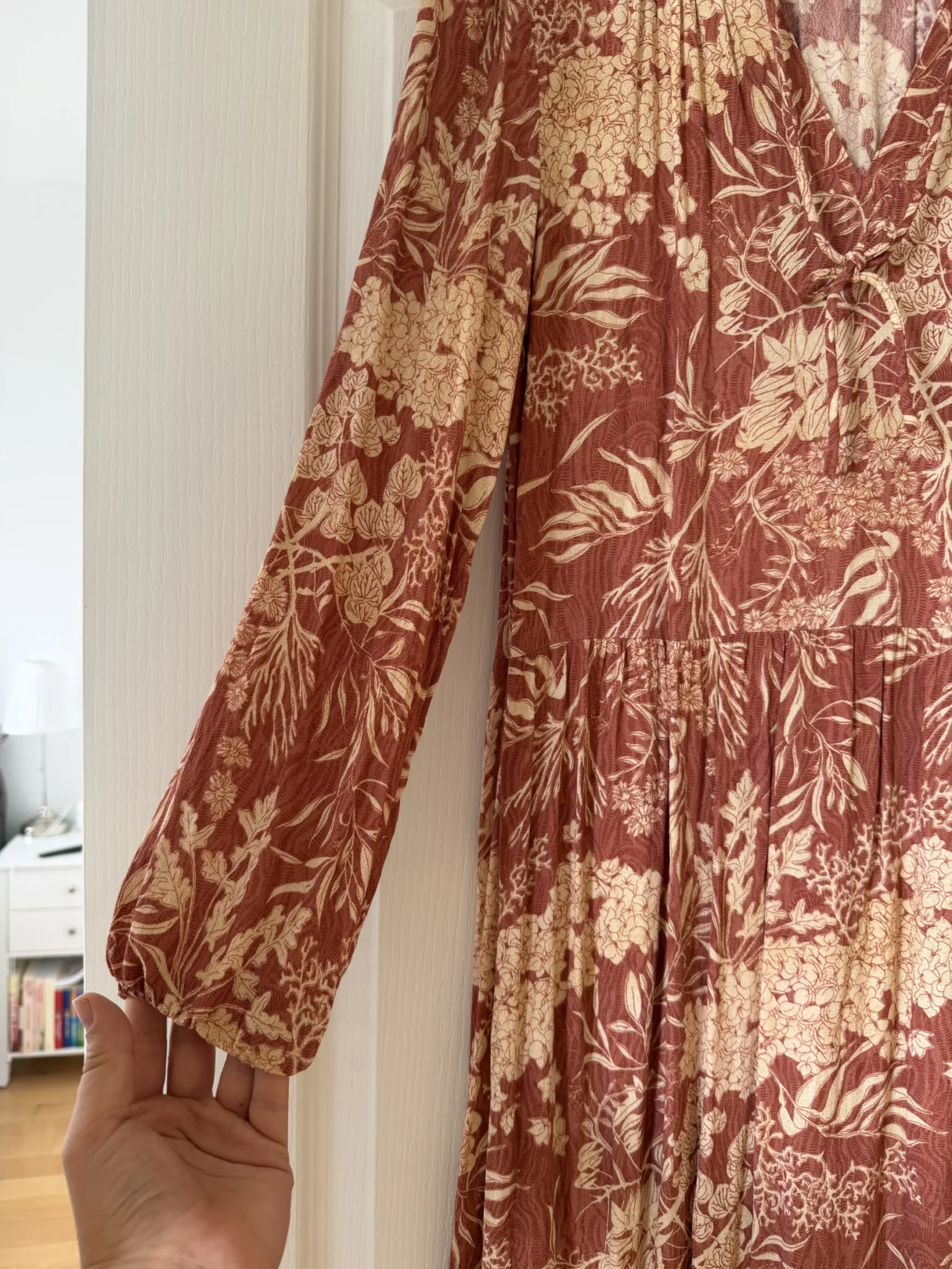 Image for Robe Yaya Woman longue taille 34 vieux rose motif fleuris