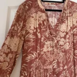 Thumbnail for Robe Yaya Woman longue taille 34 vieux rose motif fleuris