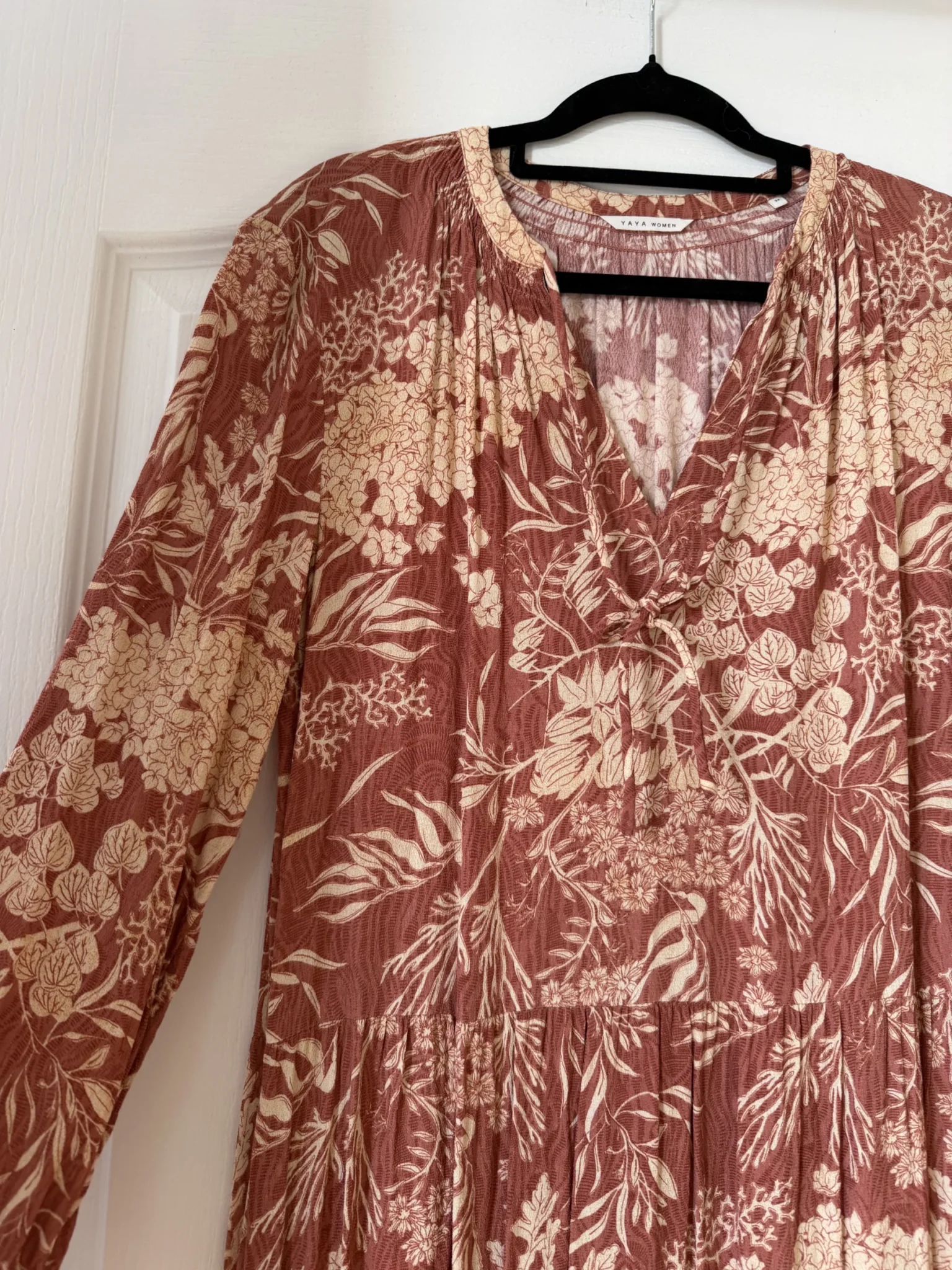 Image for Robe Yaya Woman longue taille 34 vieux rose motif fleuris