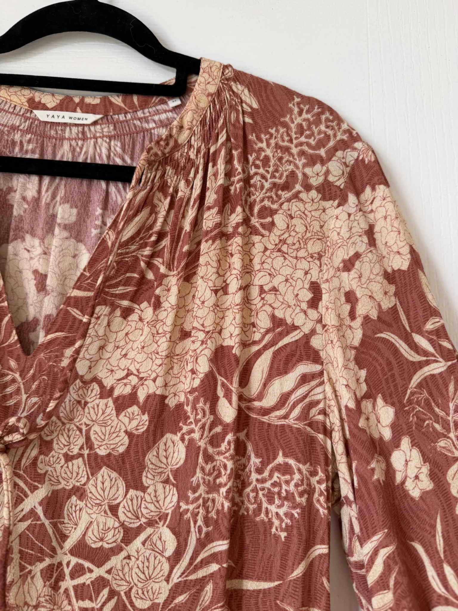 Image for Robe Yaya Woman longue taille 34 vieux rose motif fleuris