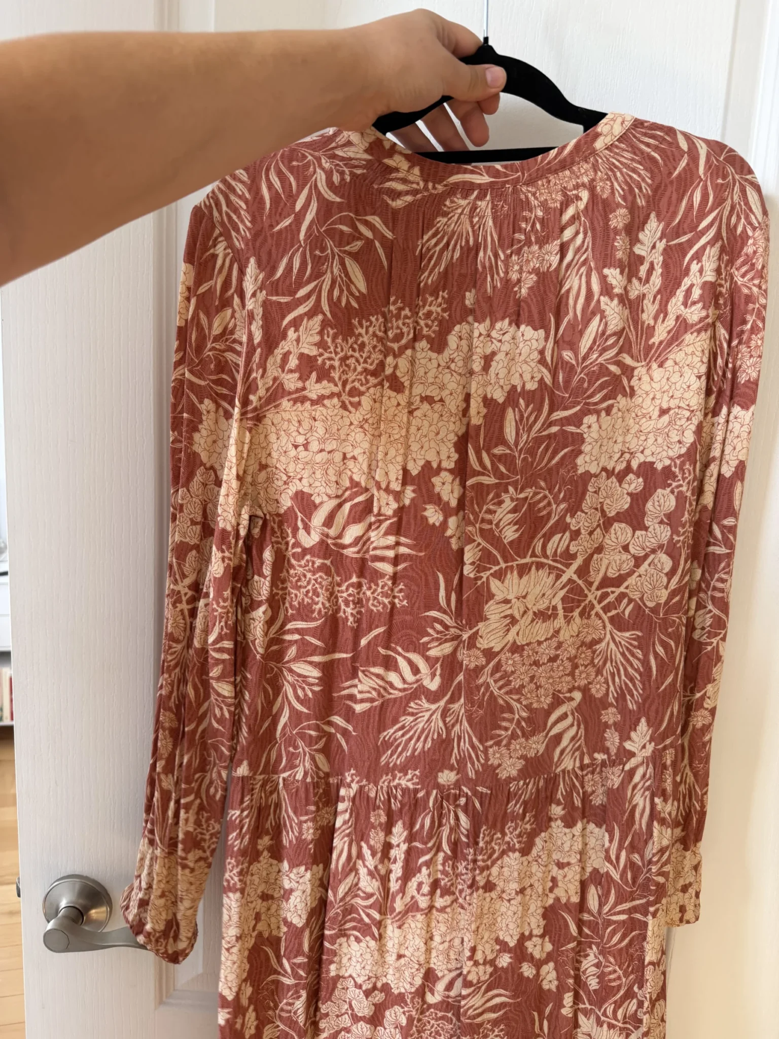 Image for Robe Yaya Woman longue taille 34 vieux rose motif fleuris