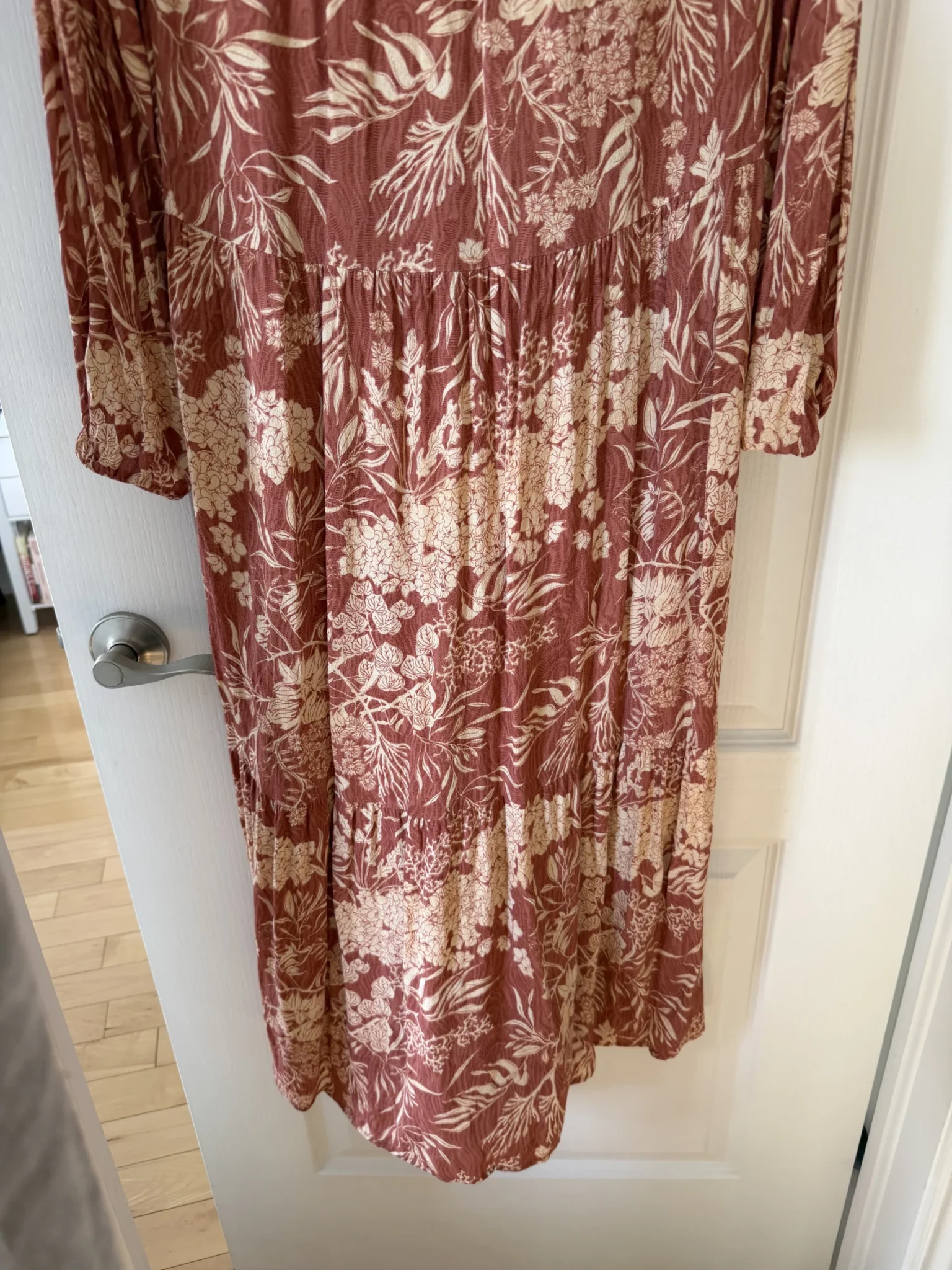 Image for Robe Yaya Woman longue taille 34 vieux rose motif fleuris