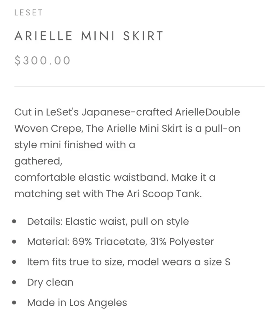 Image for Leset Arielle Mini Skirt XS