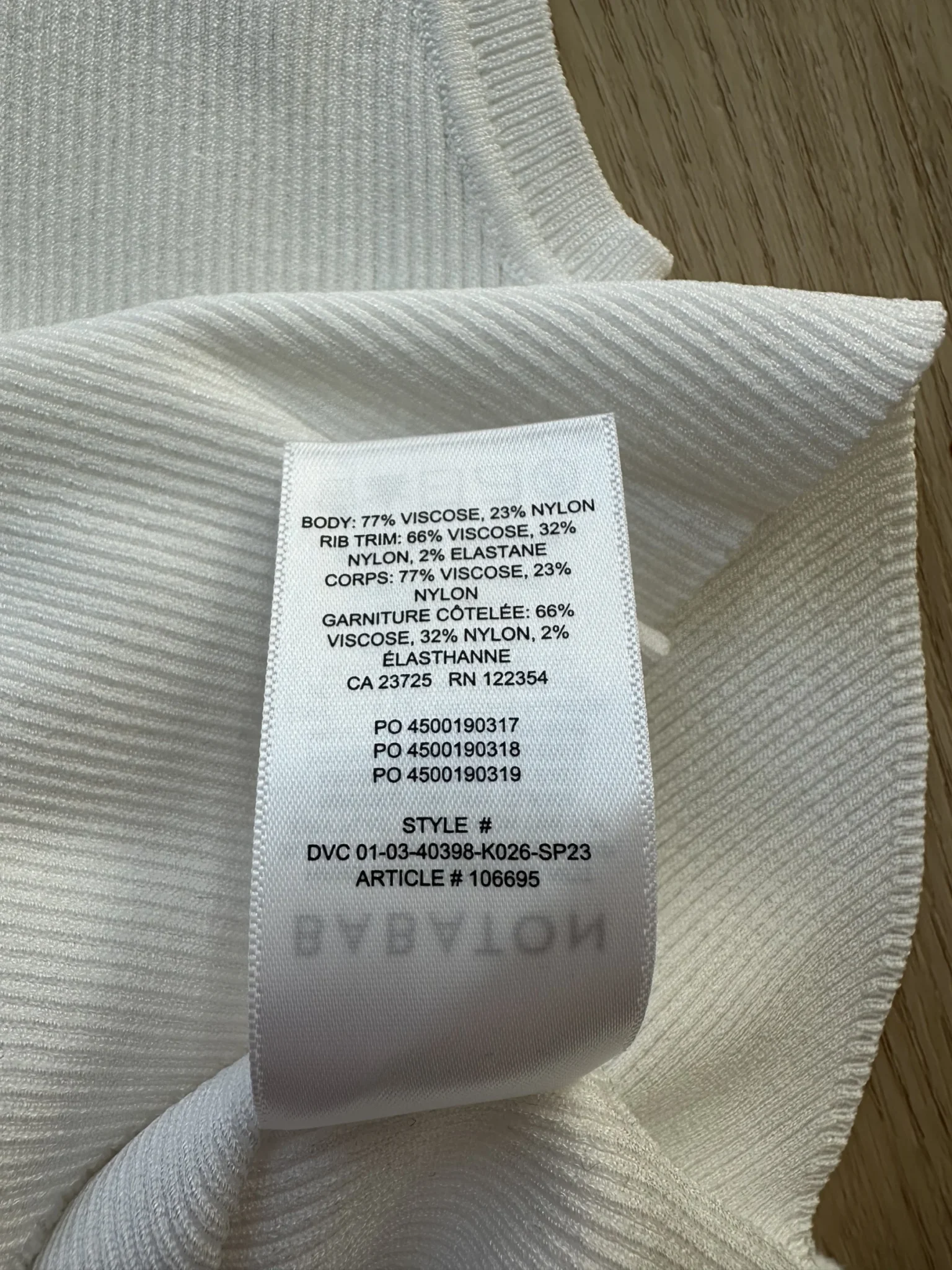 Image for Babaton Gallatin Tank White XS