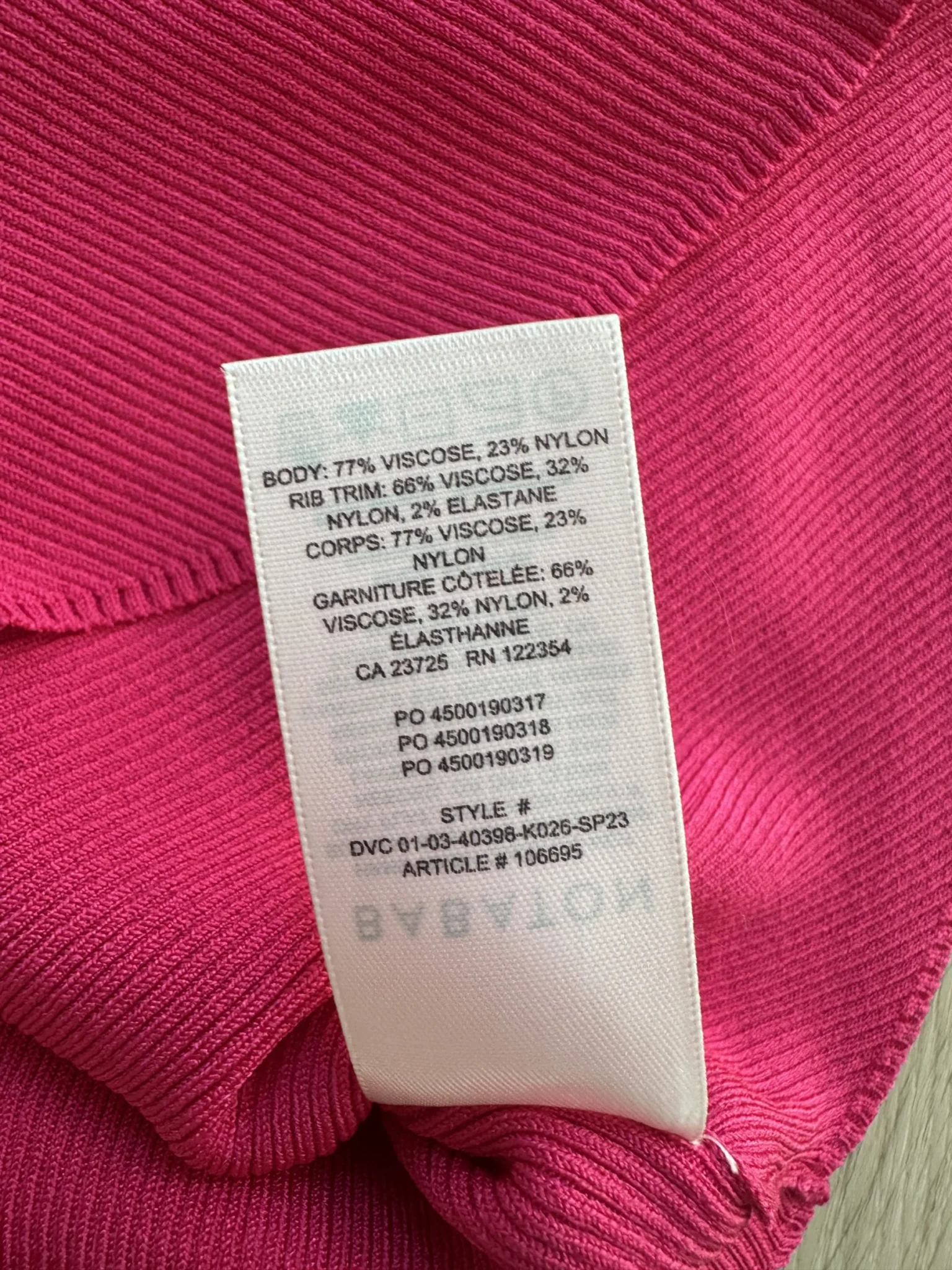Image for Babaton Gallatin Tank Pink XS