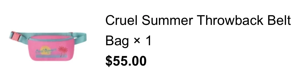 Image for Taylor Swift ‘Cruel Summer’ Belt Bag