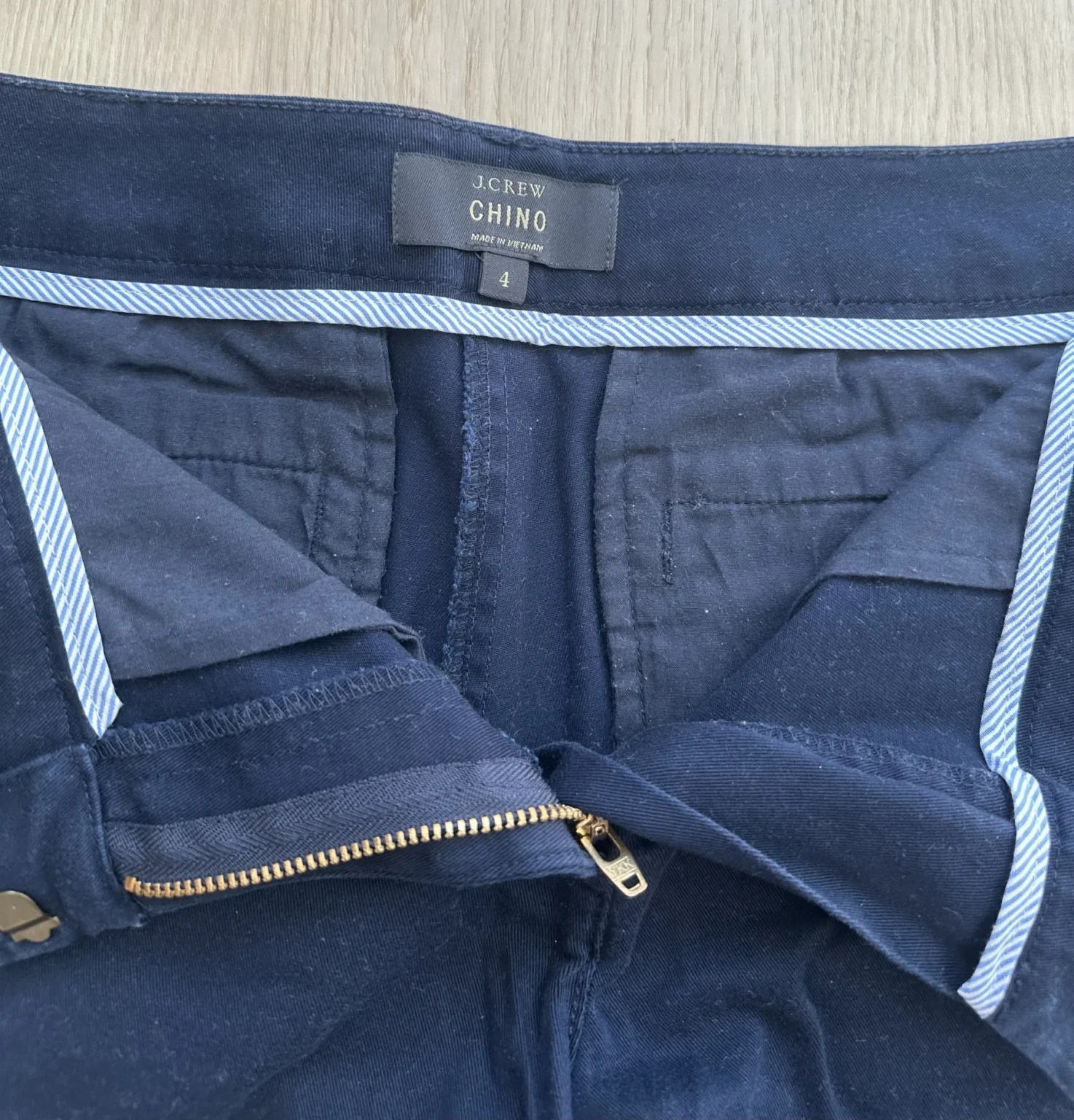 Image for J.Crew Navy Chino Shorts 4