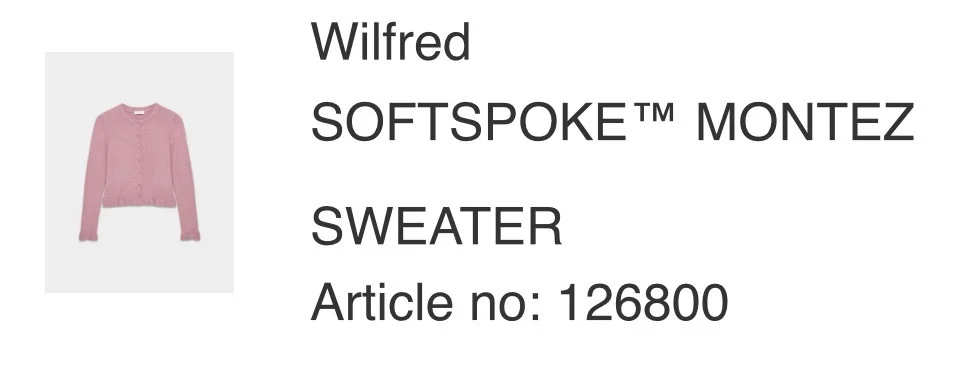 Image for Wilfred Softspoke Montez Jumper 2XS