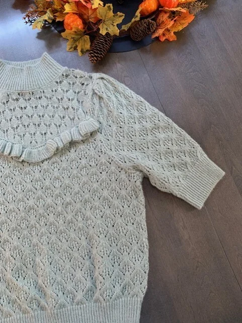 Image for Lace-knit jumper