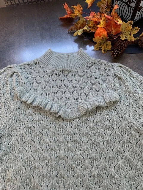 Image for Lace-knit jumper