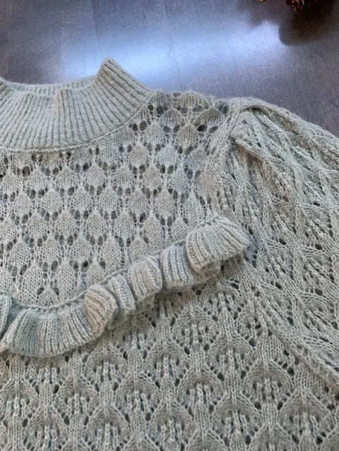 Image for Lace-knit jumper
