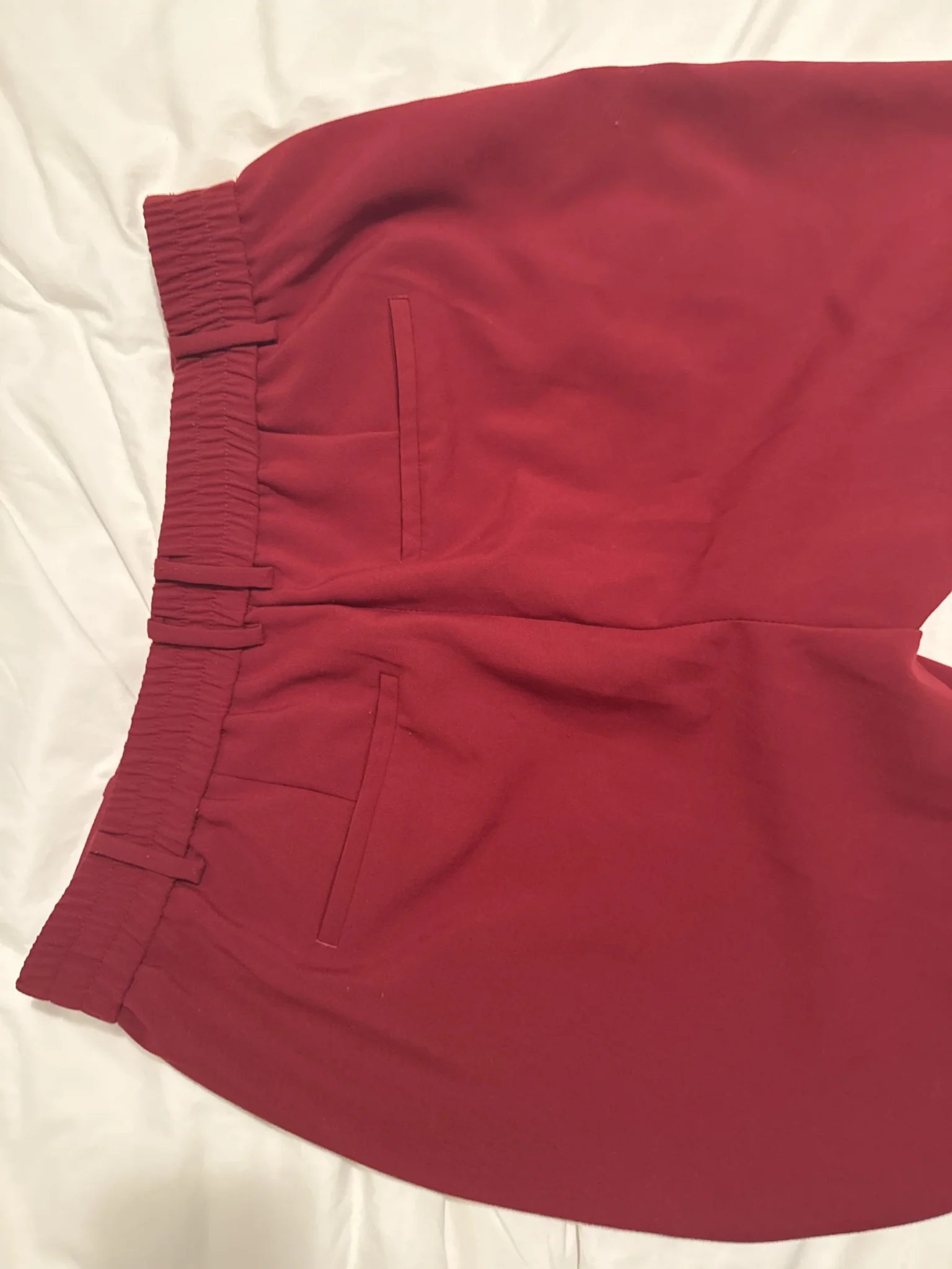 Image for Pantalon bordeaux taille élastique au dos
