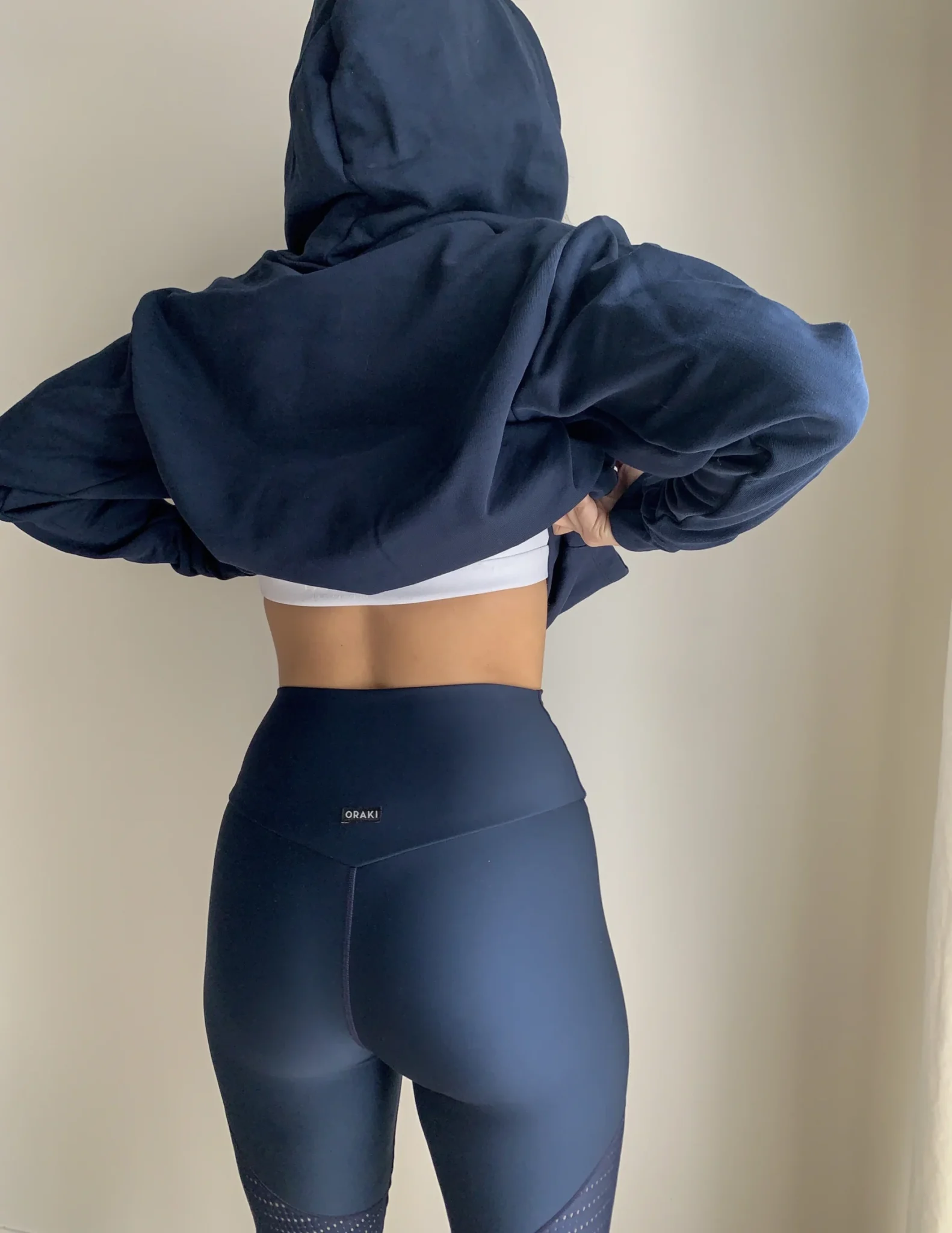 Image for Legging Oraki Taille Haute Ecomove Eyelet - Bleu marin