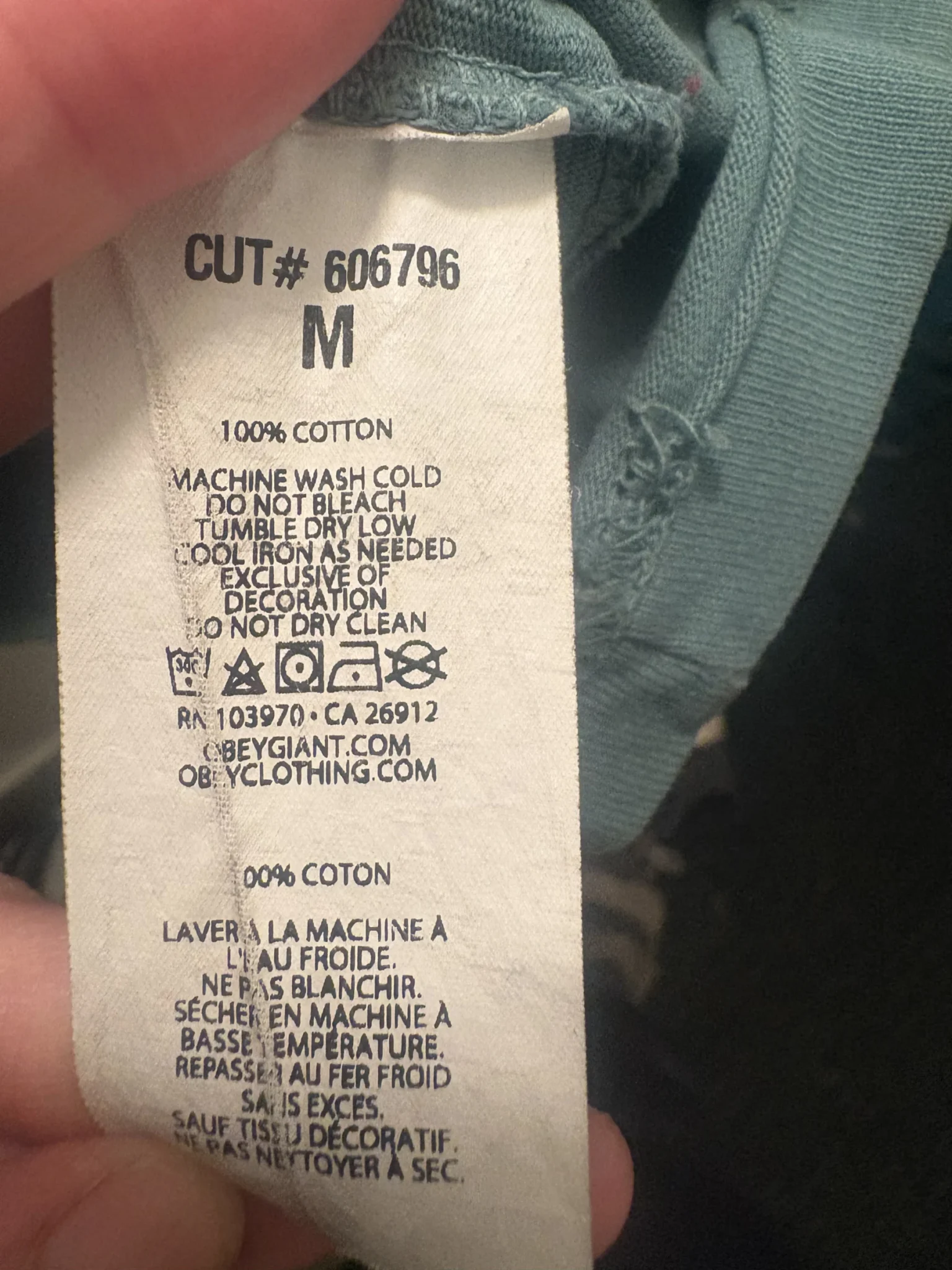 Image for T-shirt Obey  M