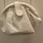 Thumbnail for Joli sac de cuir blanc vintage