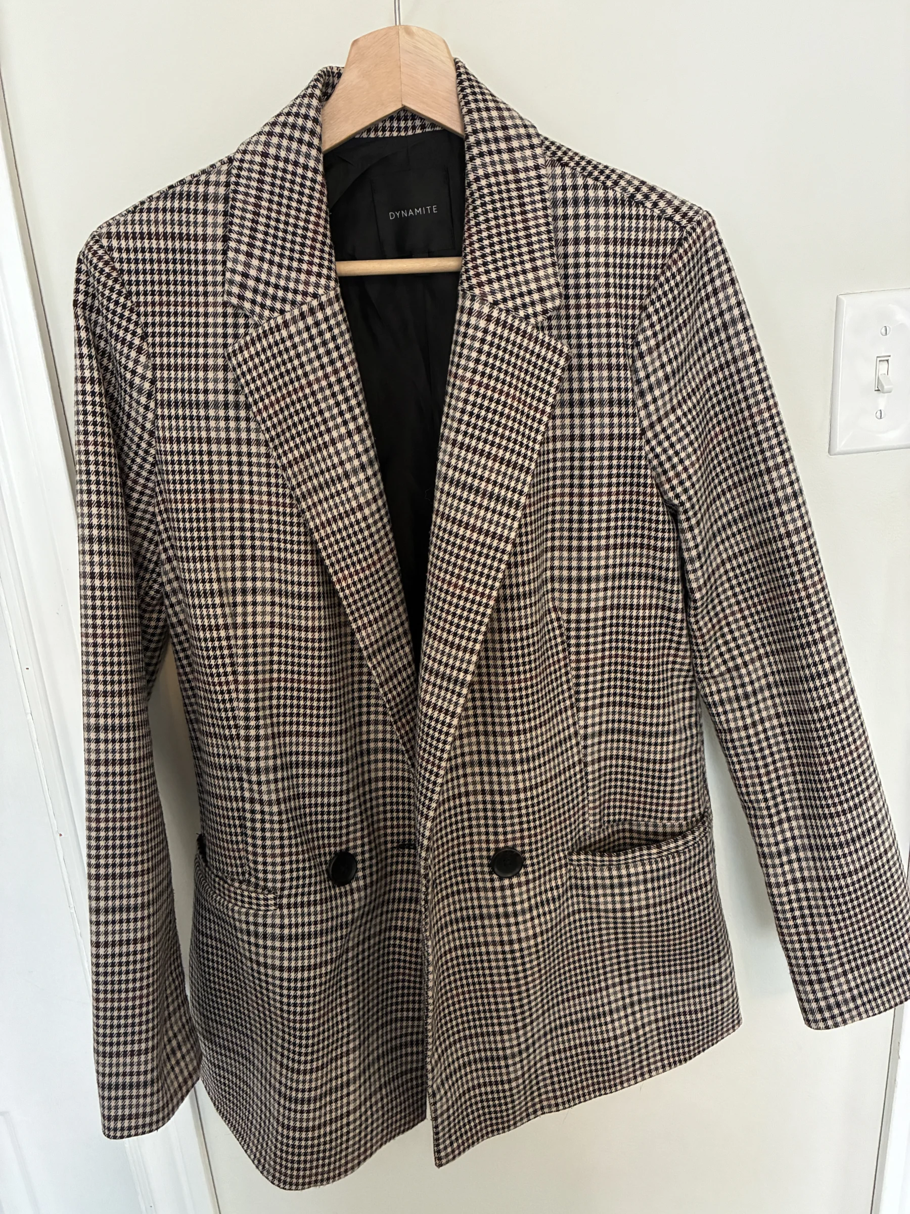 Blazer structuré à motifs pied-de-poule | Dynamite Dynamite seconde main