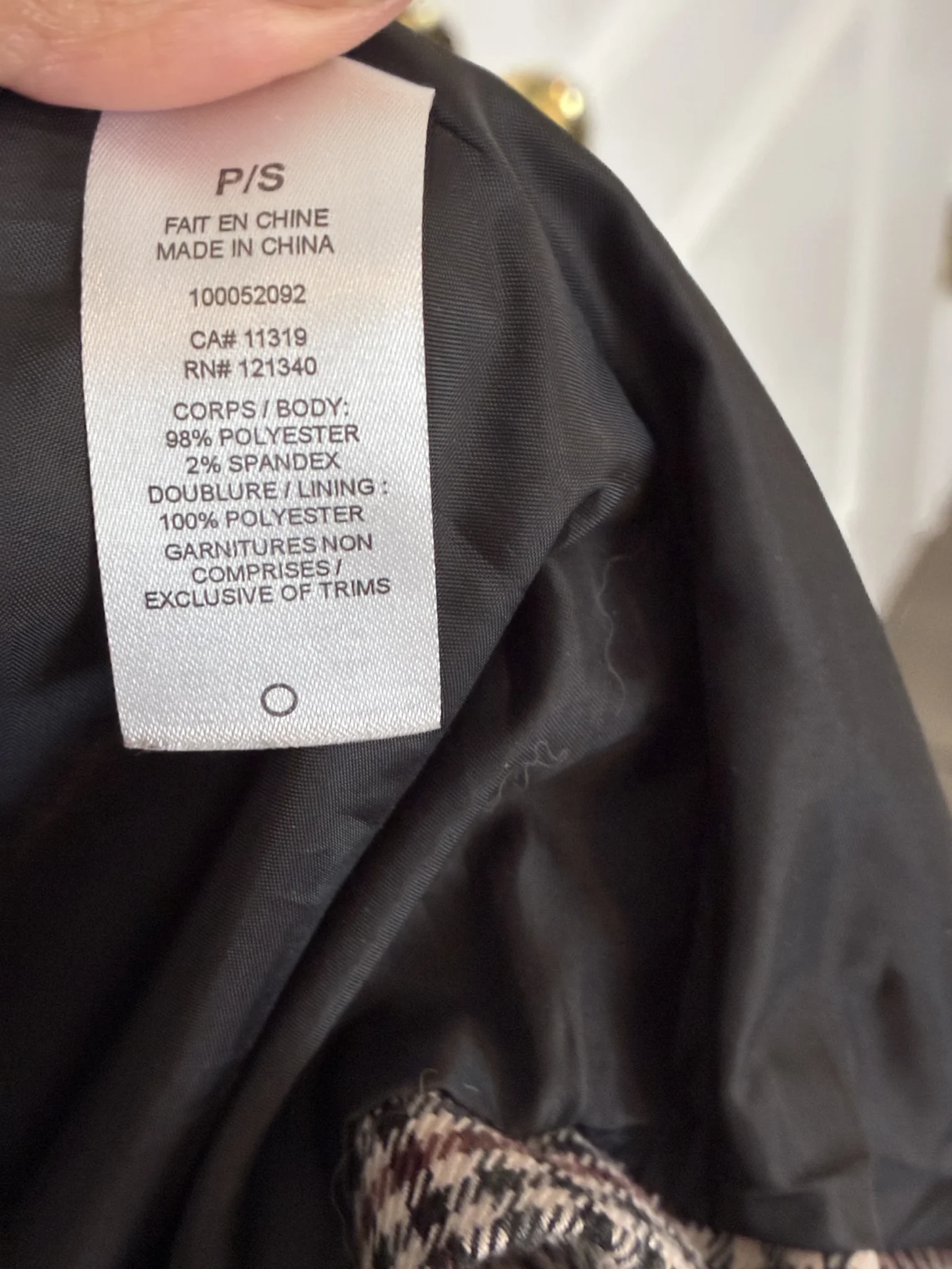 Image for Blazer structuré à motifs pied-de-poule | Dynamite