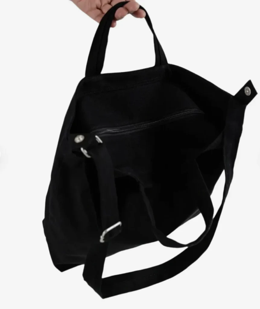 Image for NWT Baggu Horizontal Duck Bag Tote – Black