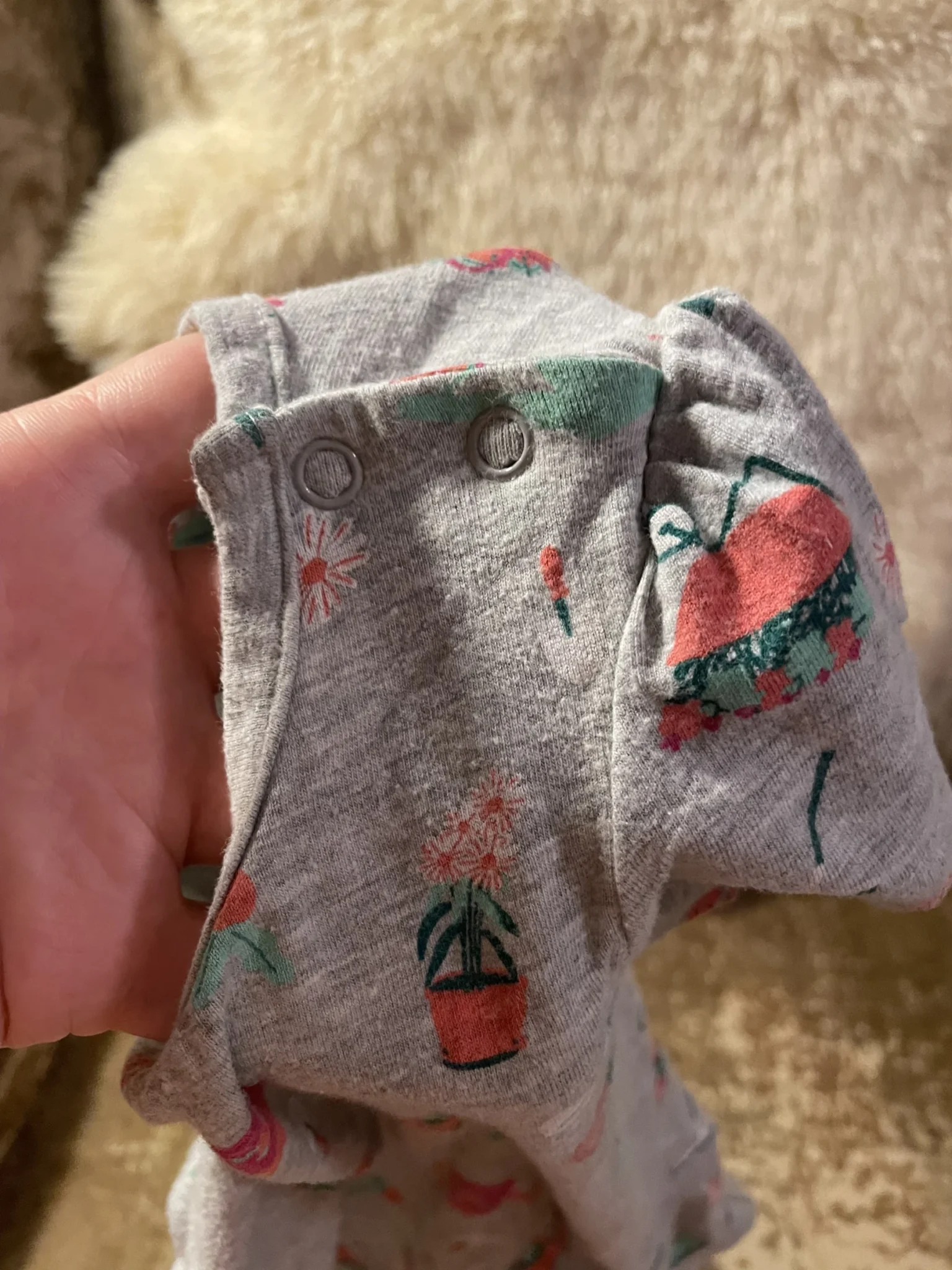 Image for 🌷 Girls’ romper suit, 12 months, Gardening